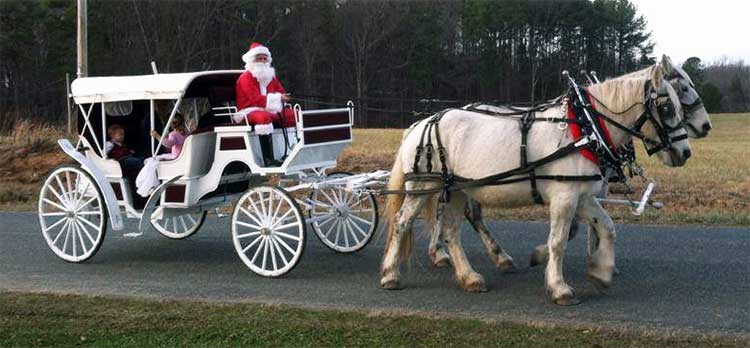 Santa Horse Drawn Carriage Ride Fairfax Virginia